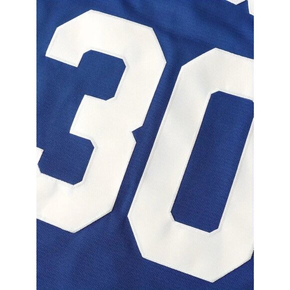 Sandlot Baseball Jersey Benny The Jet Rodriguez #30 Dodger Blue Stitched - Picture 5 of 7